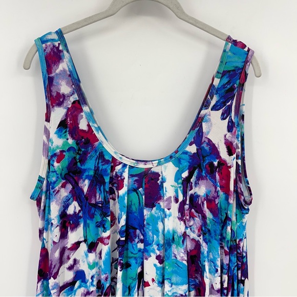 NWOT Latched Mama Momper 6-18 Vivid 0138 Watercolor Romper viscose standard - Picture 7 of 13